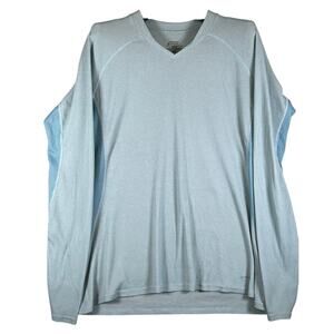 Patagonia Base Layer Women XL Blue Capilene Performance Base Layer V Neck